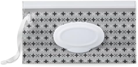 Parent using PandaEar portable wipe dispenser on the go