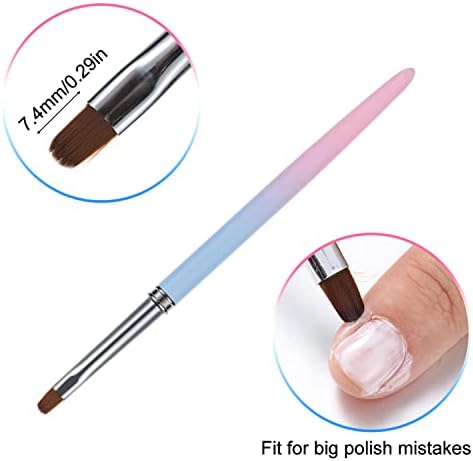 Using angled nail brush for precise cuticle polish removal