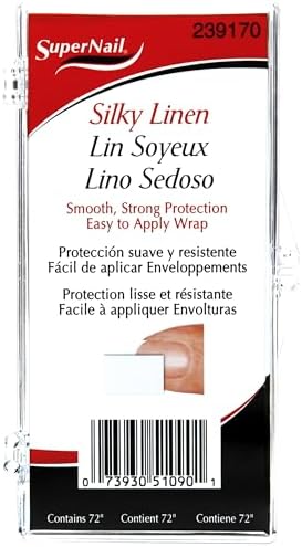Adhesive-backed silk and linen blend strip roll by SuperNail for natural nail repairs.