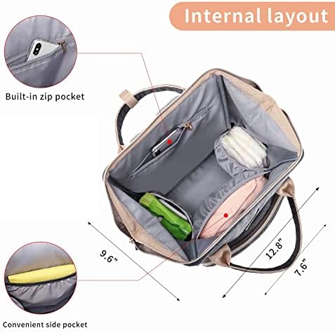 GAIVP diaper bag backpack side profile showing stroller attachment straps