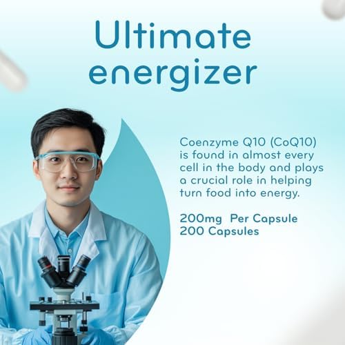 Clear Formulas Quick Absorption CoQ10 200mg antioxidant support product lifestyle display