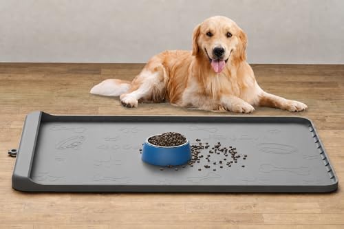 Large pet feeding mat for food and water