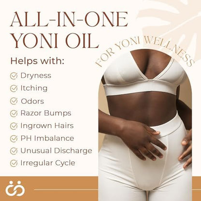 USA imported natural yoni oil for intimate wellness and skin hydration.