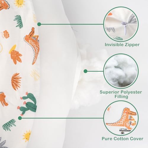 AMASKY plus size nursing pillow used for baby tummy time support