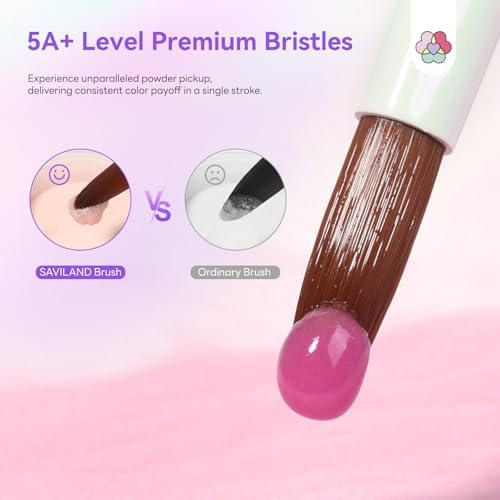 Saviland nail brush set size 6 10 and 14 for acrylic application