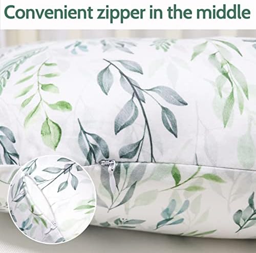 Side view of nursing pillow cover showing hidden zipper mechanism