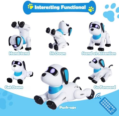 Yiman smart robot dog interactive LED eyes close up