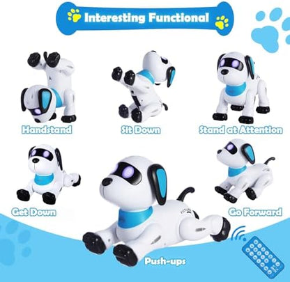 Yiman smart robot dog interactive LED eyes close up
