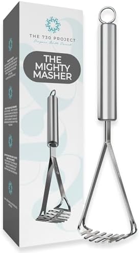 The 730 Project Mighty Masher mini potato and avocado smasher tool highlighting the compact head design