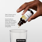Thorne liquid vitamin supplement bottle side profile