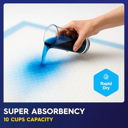 Five layer cross section layout detailing the super absorbent polymer core and waterproof backing of the premium bed pad