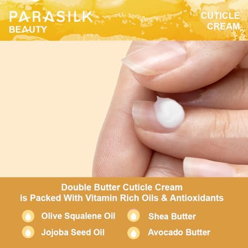 Parasilk cuticle cream packaging showing ingredients and details