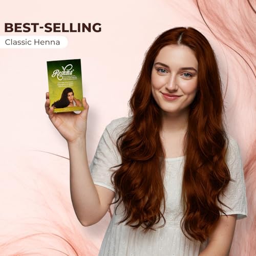 Reshma Beauty pure plant based hair color showing the 150 gram product volume specifications.