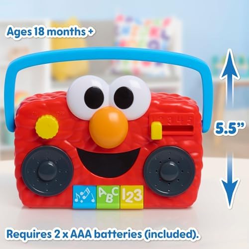 Elmo portable electronic toy showing buttons and slider details