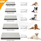KSIIA Orthopedic Dog Bed Dog Crate Bed Waterproof for Large Dogs Deluxe Plush Washable Pet Mat with Egg Crate Foam & Removable Cover, 35 x 22 Inch, Gray - Image 7