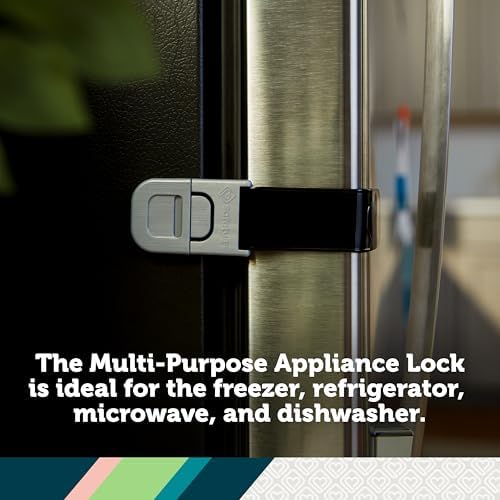 Safety 1st appliance latch press and pull mechanism close up