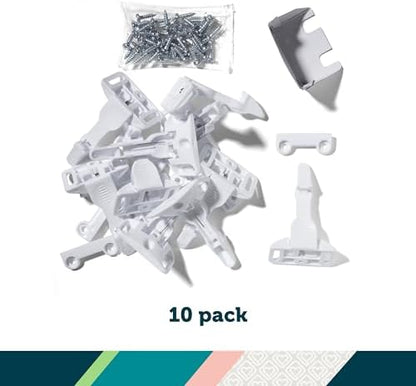 Ten pack of white Safety 1st cabinet locks for home use