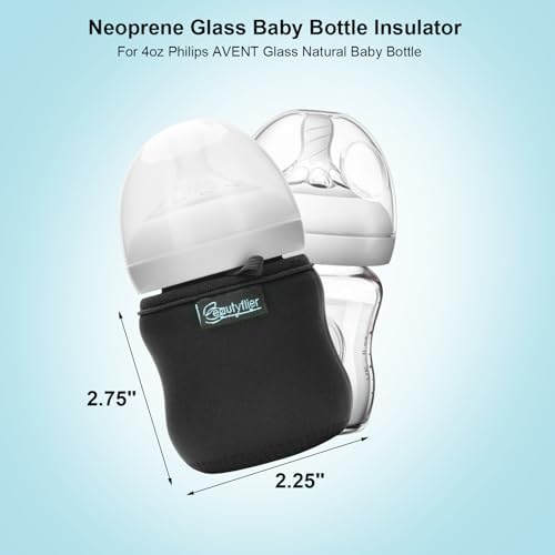 Two piece Beautyflier neoprene sleeve set for 4 fluid ounce bottles
