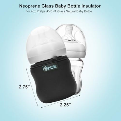 Two piece Beautyflier neoprene sleeve set for 4 fluid ounce bottles