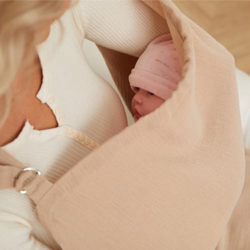 Adjustable neck strap detail on PPOGOO nursing cover