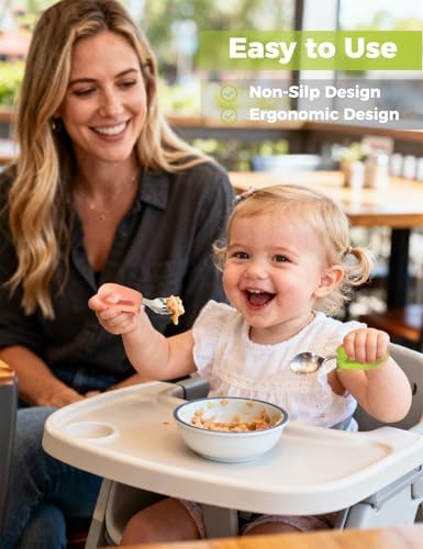 Toddler feeding cutlery with portable travel storage case