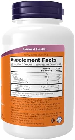 Now Foods Lecithin 1200mg, Soft-gels, 100-Count - Image 3