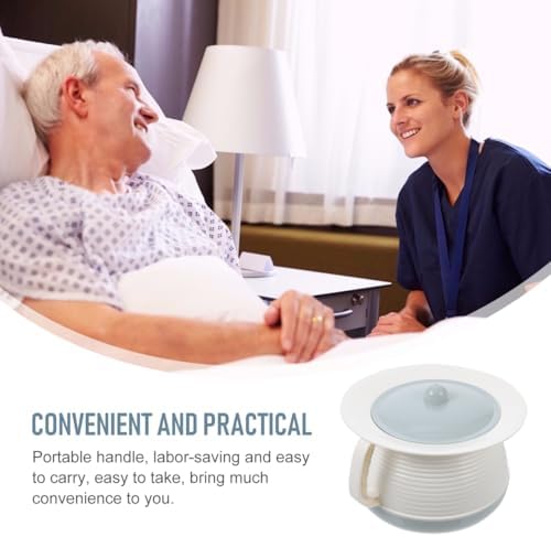 Portable chamber pot with lid and ergonomic handle