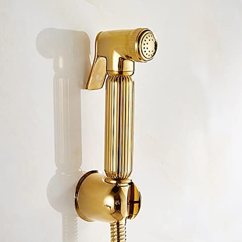 Wall-mount bracket shown alongside the bidet sprayer components.