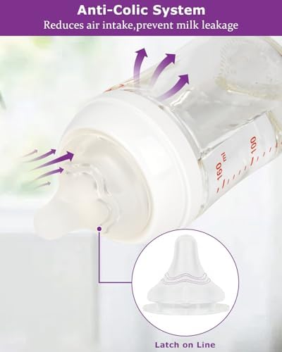 BPA free soft silicone teats for growing infants dimensional view