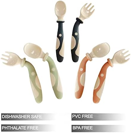 Dishwasher safe flat baby spoons by PandaEar designed to prevent choking hazards