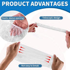 Close-up detail of the heavy-duty leak-proof polyethylene material on the Ynshouna clear potty refill liners.