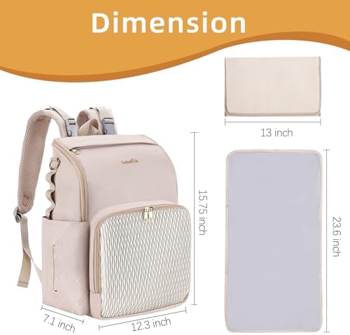 Vosmles travel diaper bag with included portable changing pad
