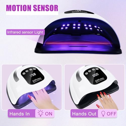 Wisdompark LED nail lamp with detachable base for pedicures