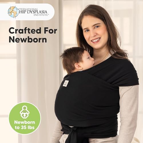KeaBabies stretchy infant sling showcasing the premium breathable fabric texture close up
