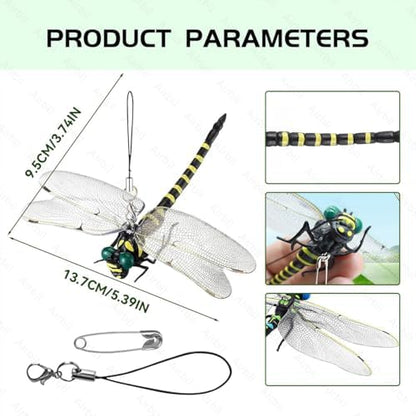 Close up of realistic dragonfly clip wings