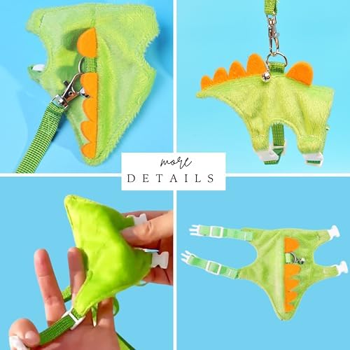 Soft plush ferret harness and leash set illustrating the comfortable fabric texture