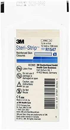 Authentic USA imported 3M medical adhesive skin closure strips pack of 120 pieces close up