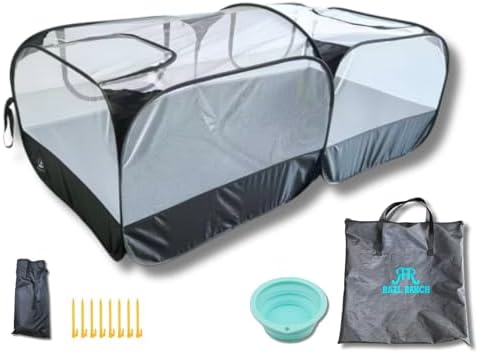 Chicken Brooder with Cord Access Port & Detachable Base, Portable Pop Up Chicken Playpen for Chicks, Foldable Indoor Chicken Coop & Brooder Box, Small Animal Playpen for Rabbits, Puppies, Cats - Image 2