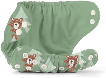 Esembly baby cloth diaper cover folded to show compact size