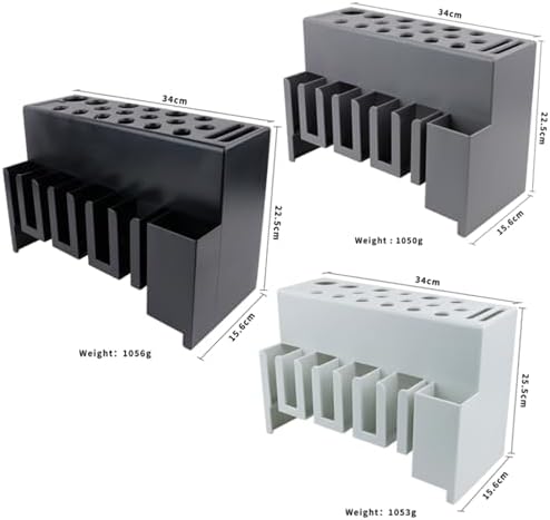 CestoMen barber station organizer mounted on salon wall holding electric trimmers and combs
