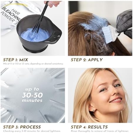 Authentic imported YOURTONE hair bleaching powder compact 100 gram pouch for precise balayage application