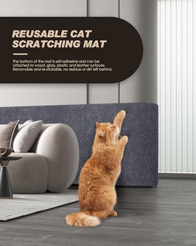 Close up view of the scratch resistant non toxic felt texture on the Vivoyan pet mat.