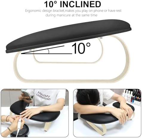 Professional cleanable leather nail hand rest cushion top view