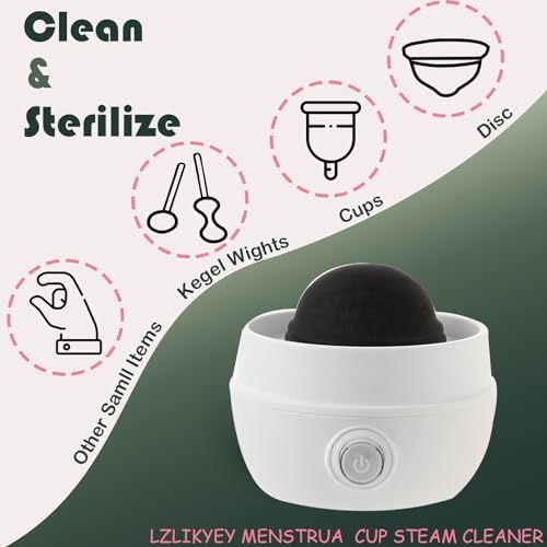 Top view of menstrual cup sterilizer base showing heating element