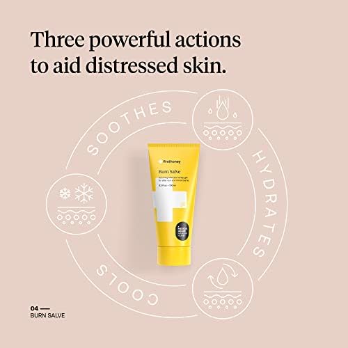 First Honey Burn Salve enriched with Vitamin E and Allantoin for skin protection.