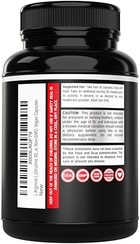 Dorado Nutrition nitric oxide booster bottle back view