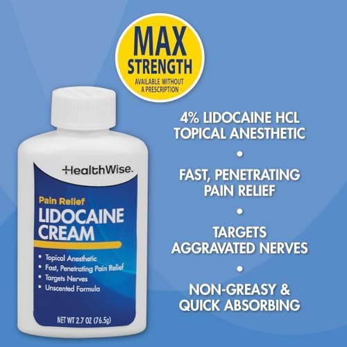 HealthWise topical pain relieving cream application instructions for joint and muscle care.