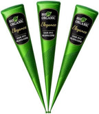 Ammonia free herbal henna hair dye cones for natural grey coverage application.
