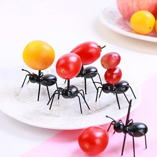 Creative table decoration using ant food picks for party