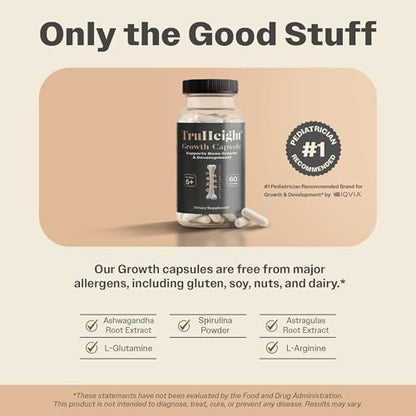 TruHeight Growth capsules packaging detail